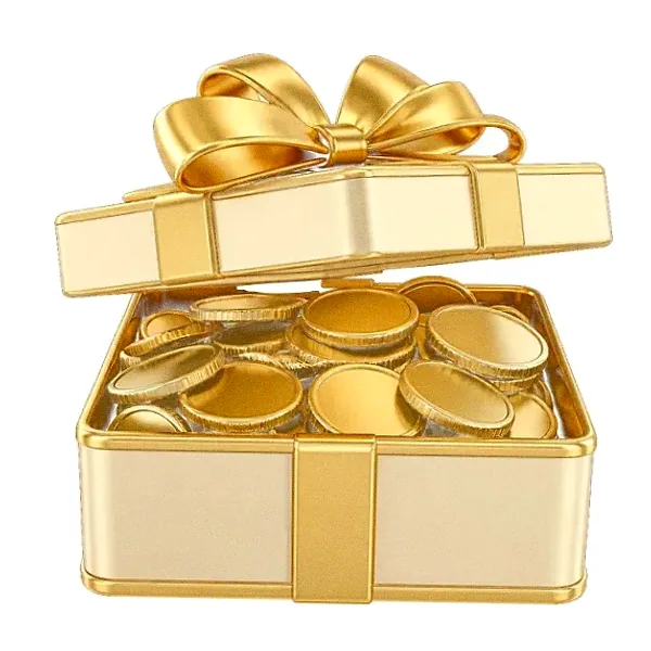 Gift box with coins — NightWin Casino